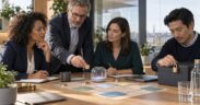 Un document de travail annoté au centre d'une table de négociation